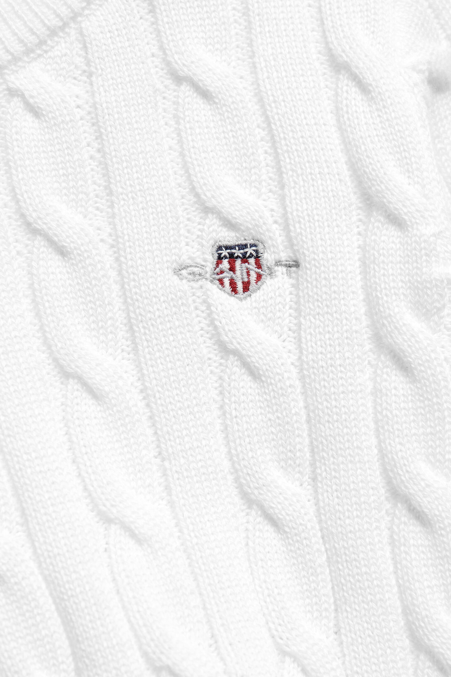 Girls Shield Cable Knit Sweater