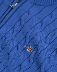 Cotton Cable Knit Half-Zip Sweater