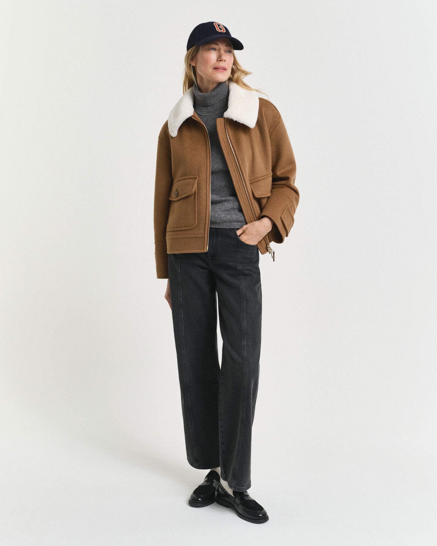 Short Sleeved Cashmere Turtleneck Sweater