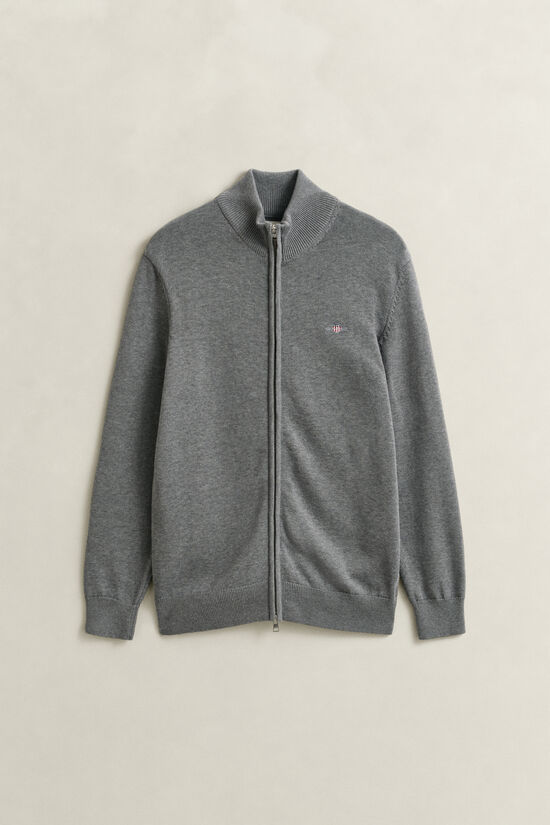 Casual Cotton Zip Cardigan