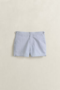 Fitted Seersucker Swim Shorts