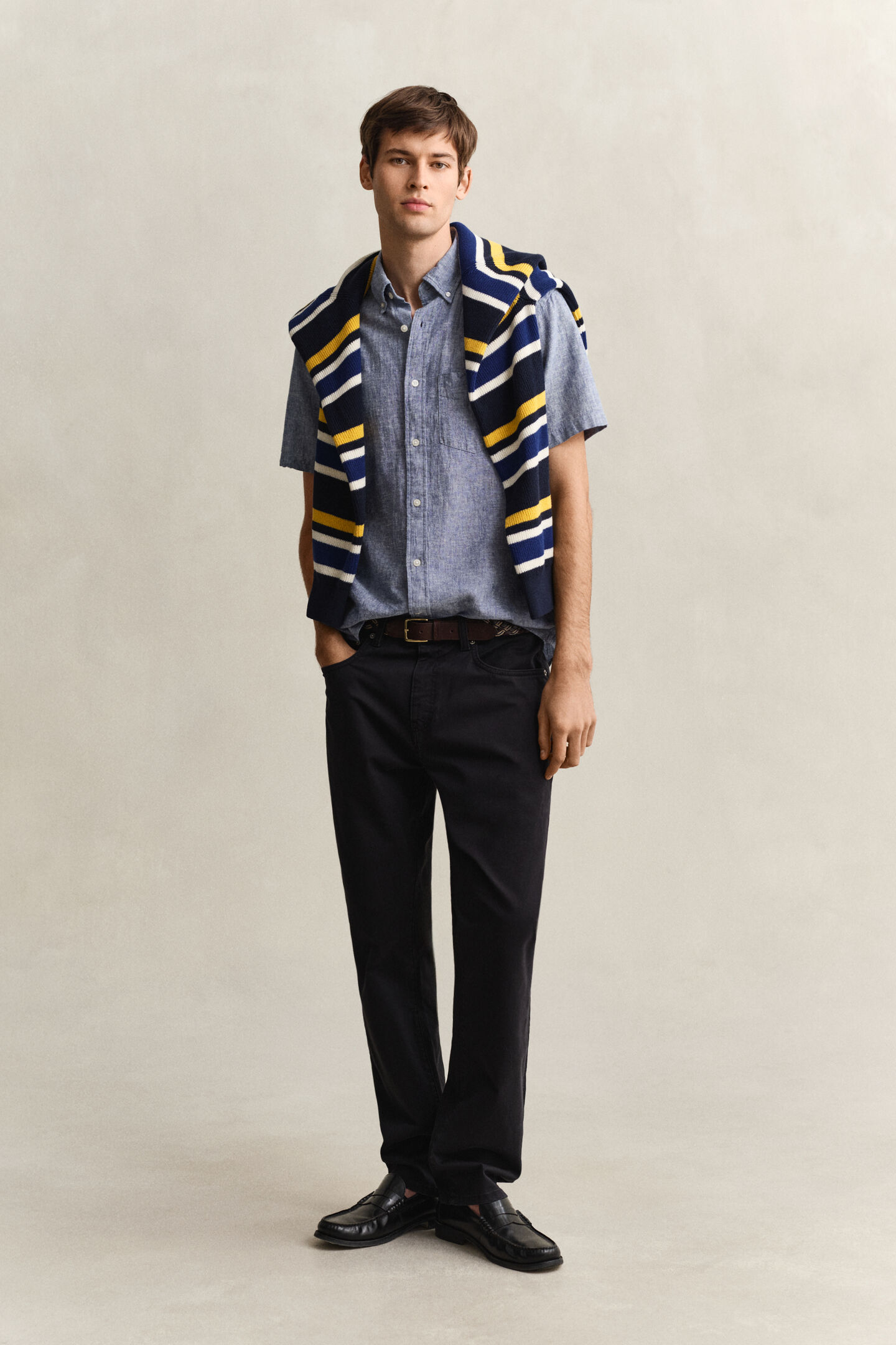 Linen Blend Short Sleeve Shirt