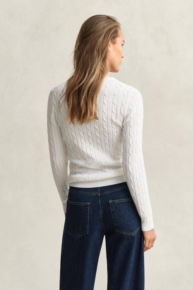 Cable Knit Crew Neck Sweater