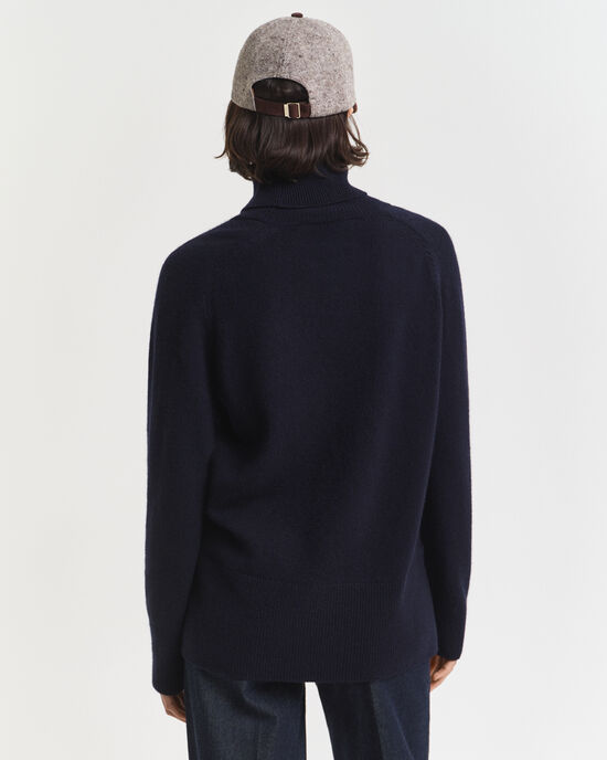 Soft Wool Cashmere Blend Turtleneck Sweater