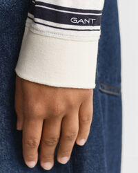 Striped Long Sleeve Polo Shirt