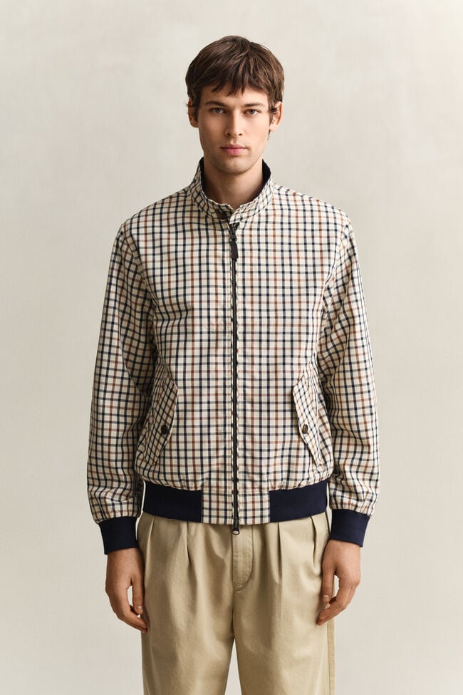 Cotton Blend Harrington Jacket