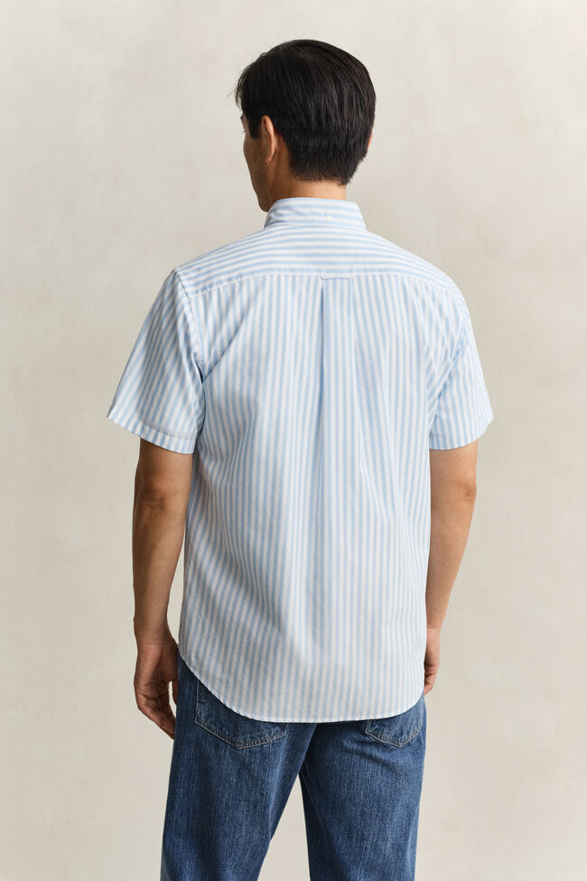 Striped Classic Poplin Short Sleeve Shirt