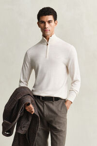 Extra Fine Merino Wool Half-Zip Sweater