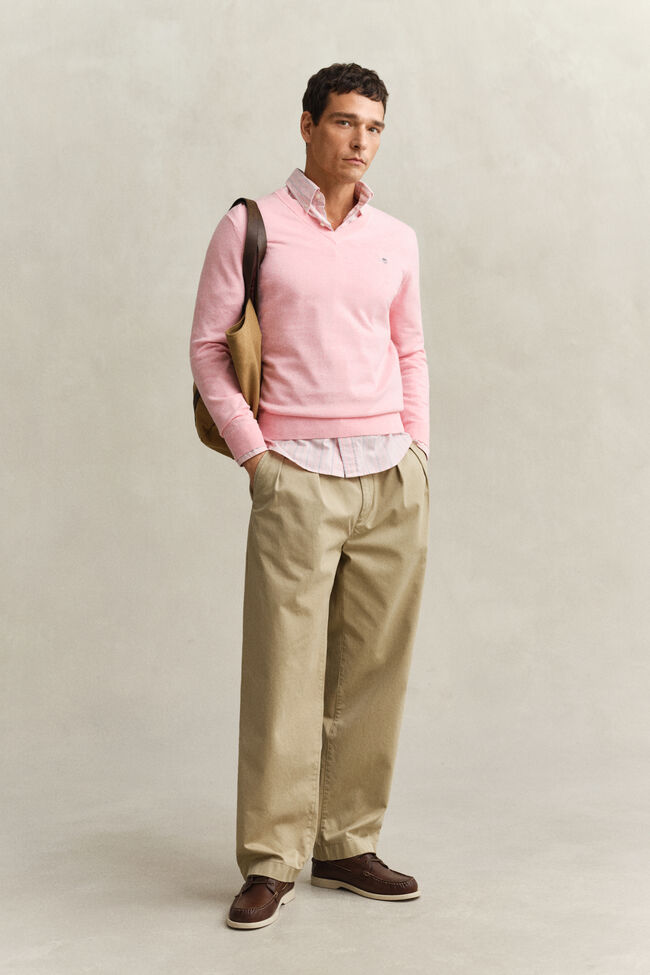 Classic Cotton V-Neck Sweater