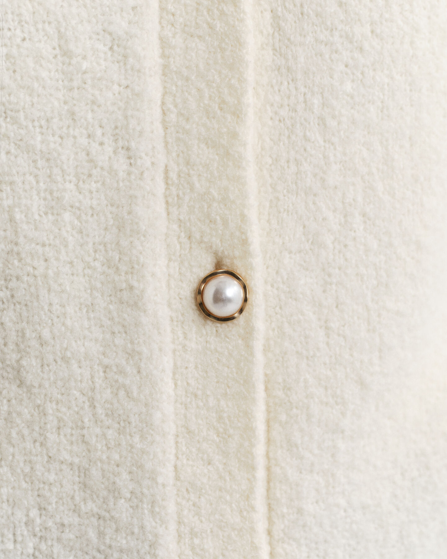 Boucl&eacute; Crew Neck Cardigan