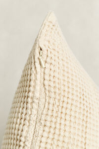 Waffle Textured Cotton Cushion