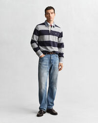 Chambray Collar Striped Heavy Rugger