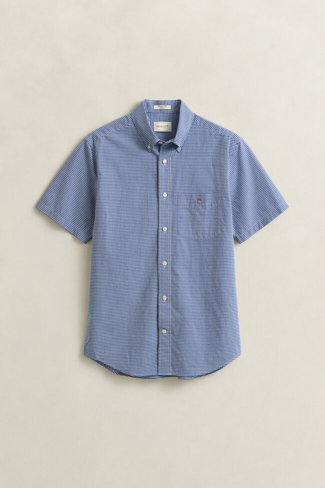 Gingham Classic Poplin Short Sleeve Shirt