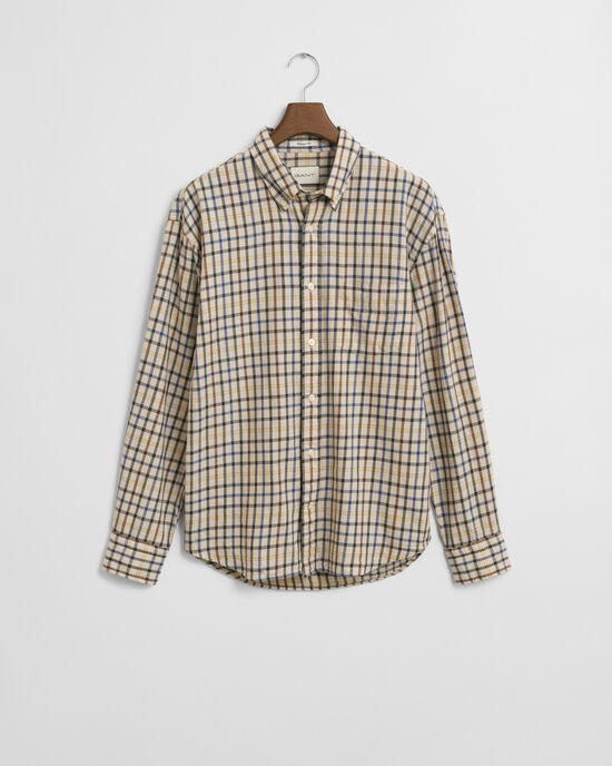 Relaxed Fit Checked Twill Shirt