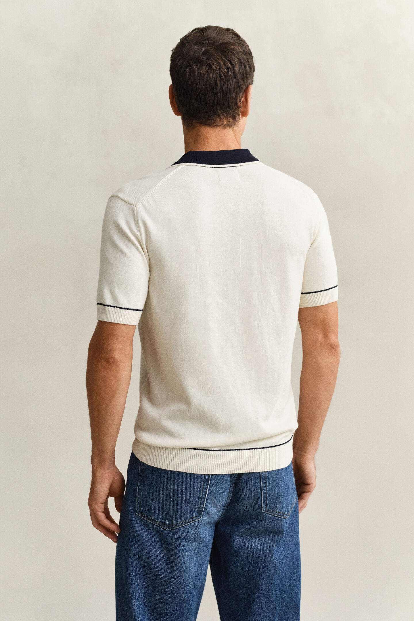 Cotton Modal Polo Sweater