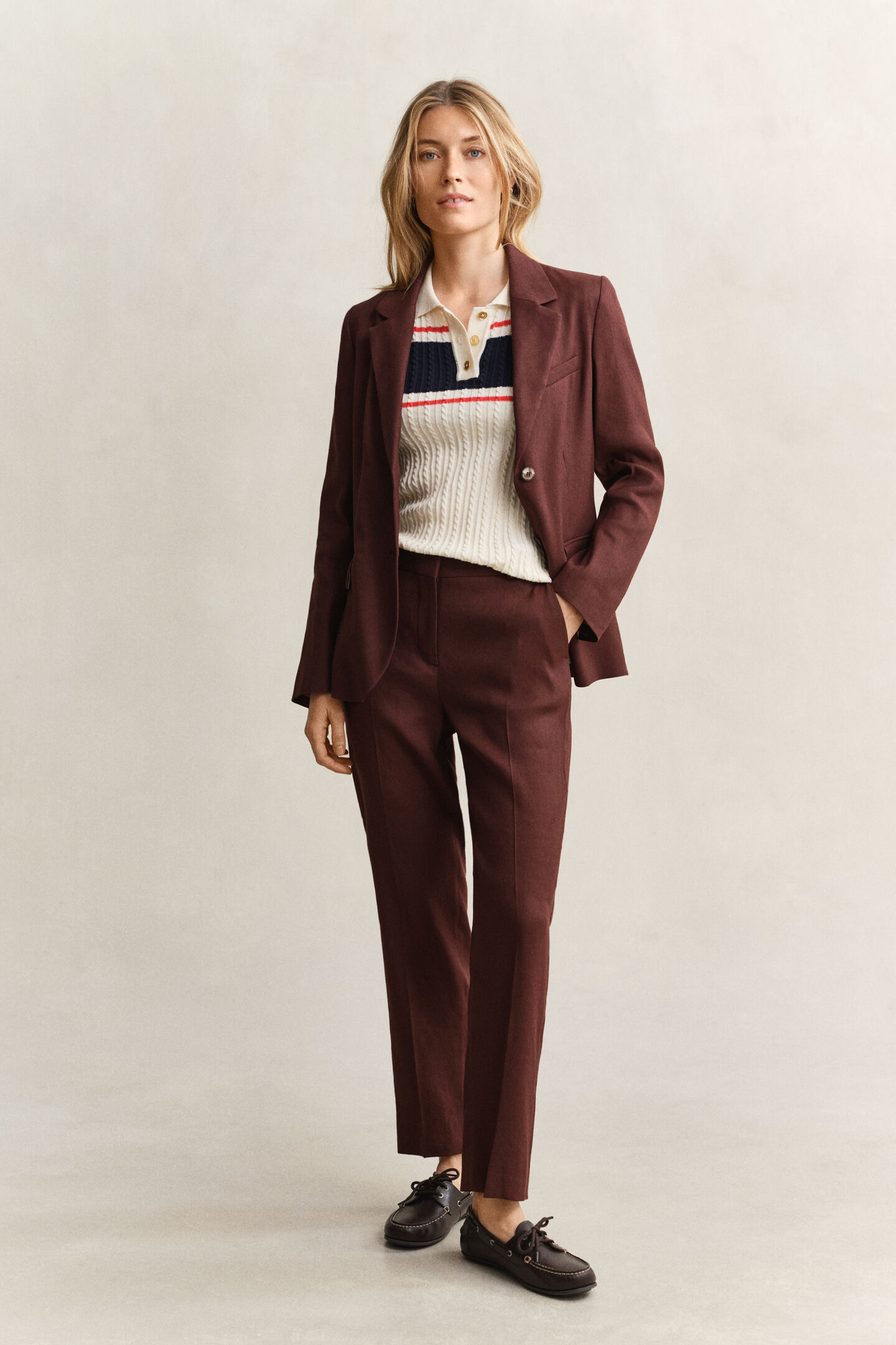 Tailored Linen Stretch Pants