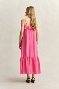 Strappy Silk Midi Dress