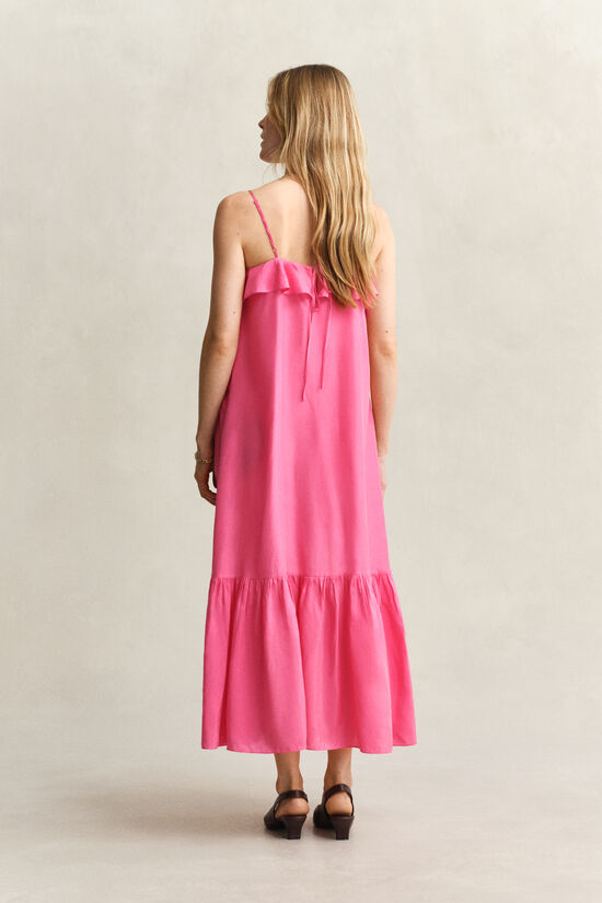 Strappy Silk Midi Dress