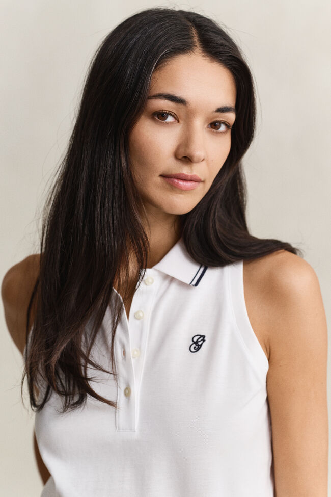 Sleeveless Piqu&eacute; Polo Shirt